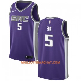 Maillot NBA Sacramento Kings DeAaron Fox 5 Nike 2017-18 Violet Swingman - Homme